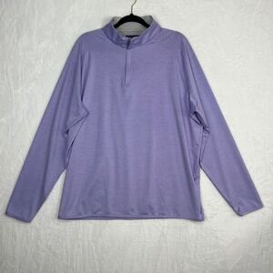 Peter Millar Crown Crafted Stealth Performance 1/4 Zip Pullover Shirt XXL Purple
